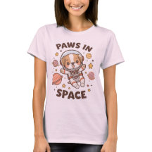 Klossar i rymden Rolig Astronaut Katt T-Shirt – Co