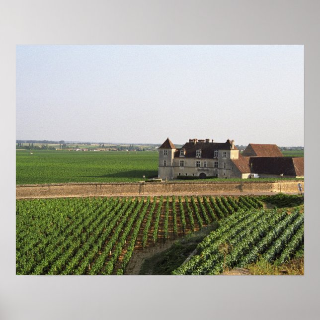 Klostret Clos de Vougeot från 1600-talet och Poster (Framsidan)
