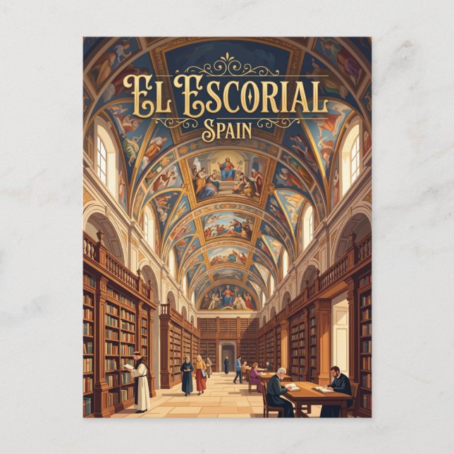 Klostret El Escorial Spanien Vykort (Framsida)