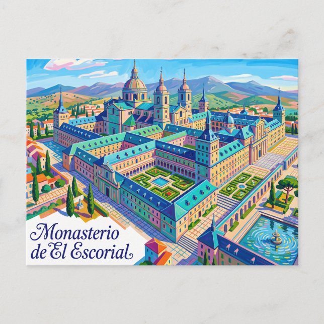 Klostret El Escorial Spanien Vykort (Framsida)