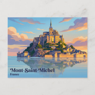 Klostret Mont-Saint-Michel Frankrike Vykort