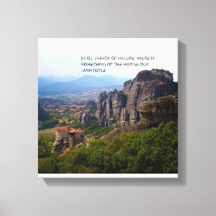 Klostret Olympus Greece Aristoteles Quote Canvastryck