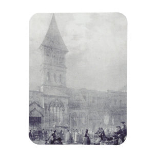 Klostret Saint Philiberts kyrka i Tournus Magnet