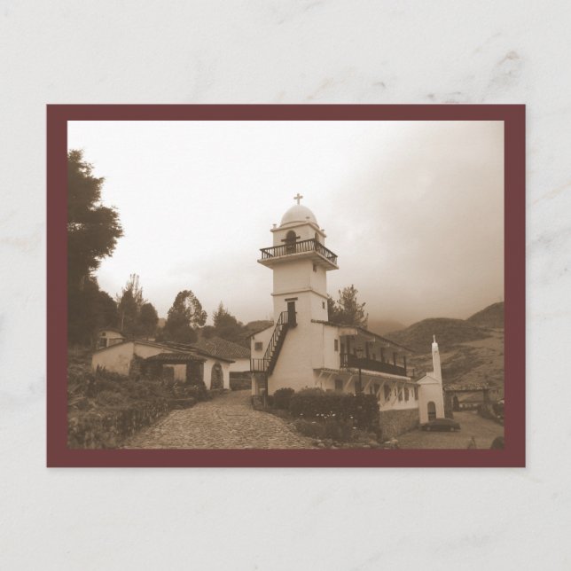 Klostret Venezuela Andes Mountain Vykort (Framsida)