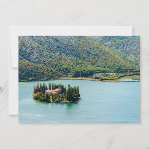 Klostret Visovac i Krka NP - Kroatien Inbjudningar