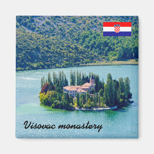 Klostret Visovac i Krka NP - Kroatien Magnet