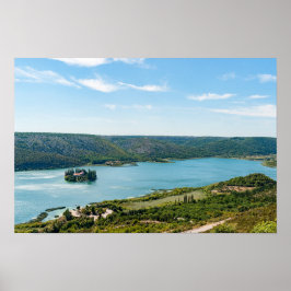 Klostret Visovac i Krka NP - Kroatien Poster
