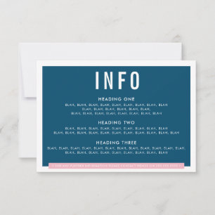 KLOSURE DETAILILS roligt fet block navy blue rosa OSA Kort