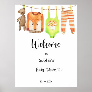 Klotesinje baby - välkomnande av babydusch poster
