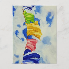 Klotesline Art Whimsical Vykort