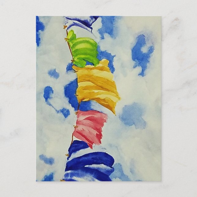 Klotesline Art Whimsical Vykort (Framsida)