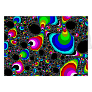 Klotformig regnbåge - Fractal Hälsningskort