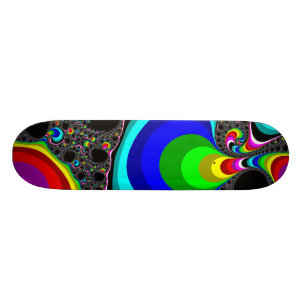 Klotformig regnbåge - Fractal Mini Skateboard Bräda 18,5 Cm