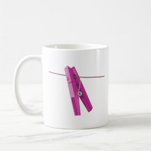 Klothespin tvättande radpeg kaffemugg