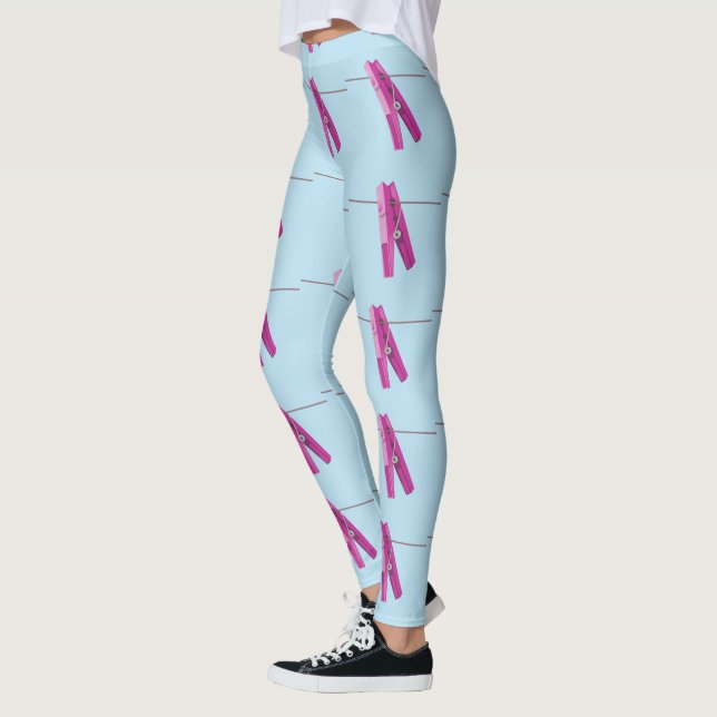Klothespin tvättande radpeg leggings (Vänster)