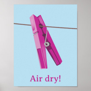 Klothespin tvättande radpeg poster
