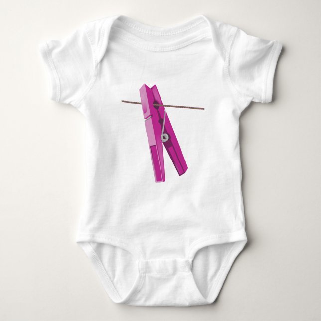 Klothespin tvättande radpeg t shirt (Framsida)