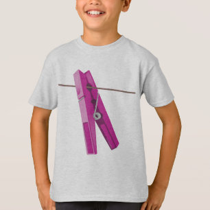 Klothespin tvättande radpeg t shirt