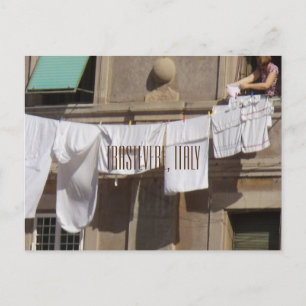 Klotsning, Trastevere, vykort för Italien