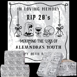 Klott RIP 20-talet Döden åt min ungdom 30-årsfest Presentpapper