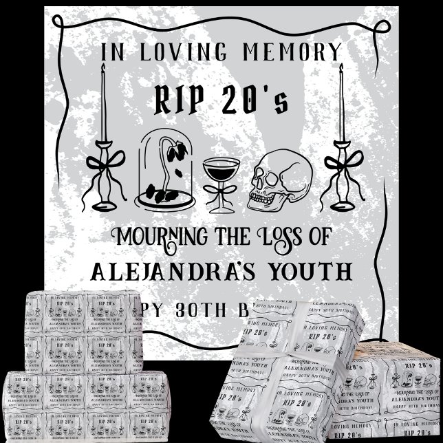 Klott RIP 20-talet Döden åt min ungdom 30-årsfest Presentpapper (Skapare uppladdad)