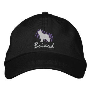Klottad Briard Broderad Keps