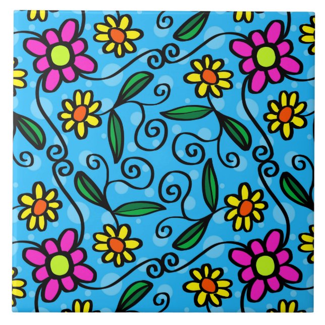 klotter blommor kakel (Framsidan)