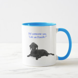 Klotter för au för Cafe för Labradoodle kaffemu Mugg