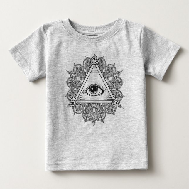 Klotter för ögapyramidsymbol t-shirt (Framsida)