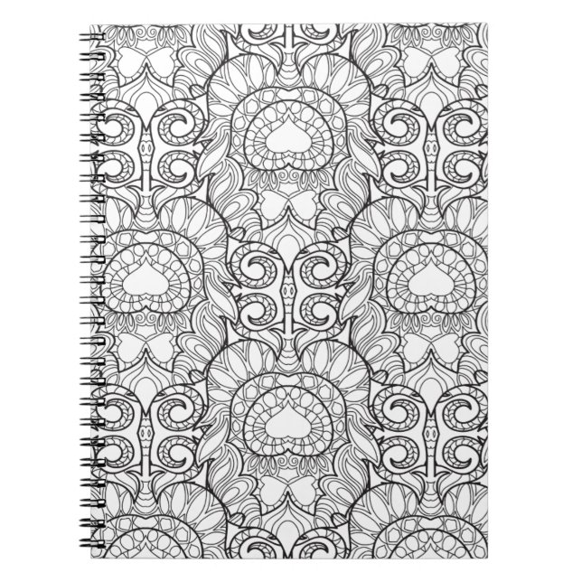 Klotter för påfågelfjädermönster anteckningsbok (Framsidan)