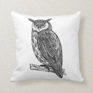 Klotter för uggla för vildTotem djurt Kudde