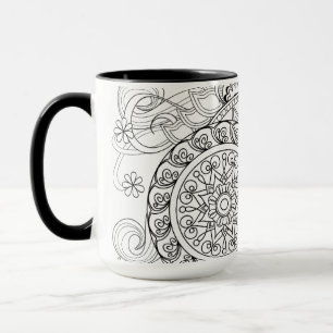 Klotterblommor och Mandalas Mugg