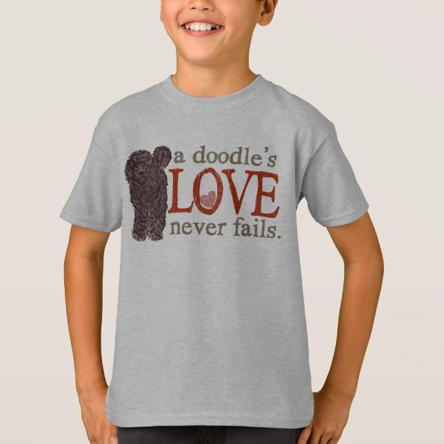 Klotterkärlek misslyckas aldrig - choklad tee shirt (Framsida)