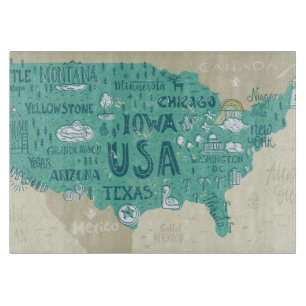 Klotterkarta av USA