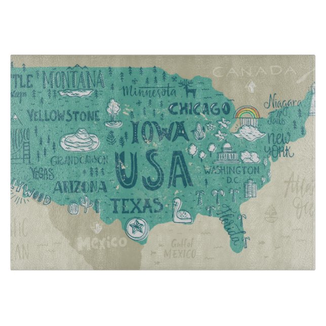 Klotterkarta av USA (Framsidan)