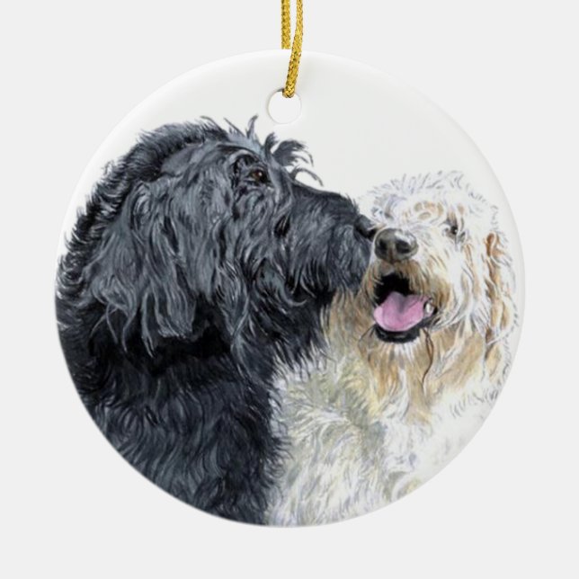 Klotterkyssar Julgransprydnad Keramik (Framsidan)