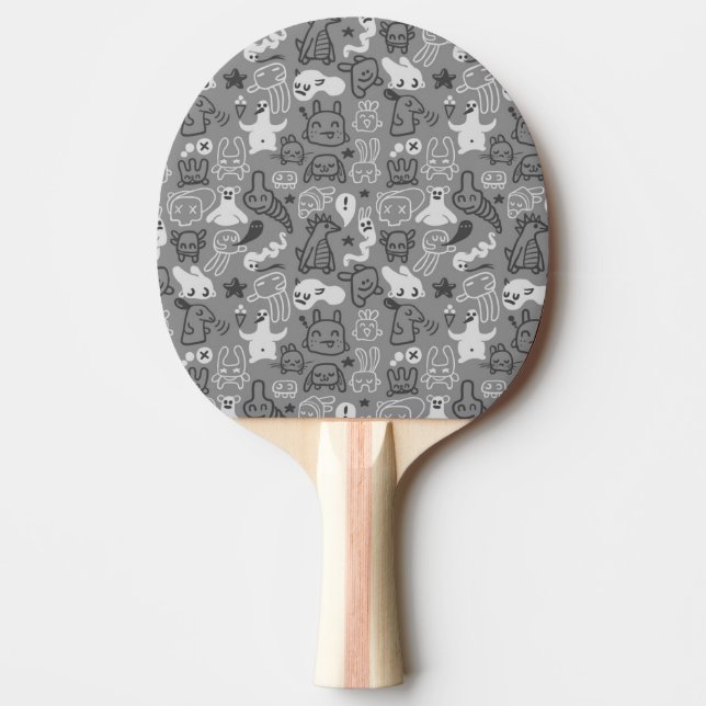klottermönsterillustration pingisracket (Framsidan)