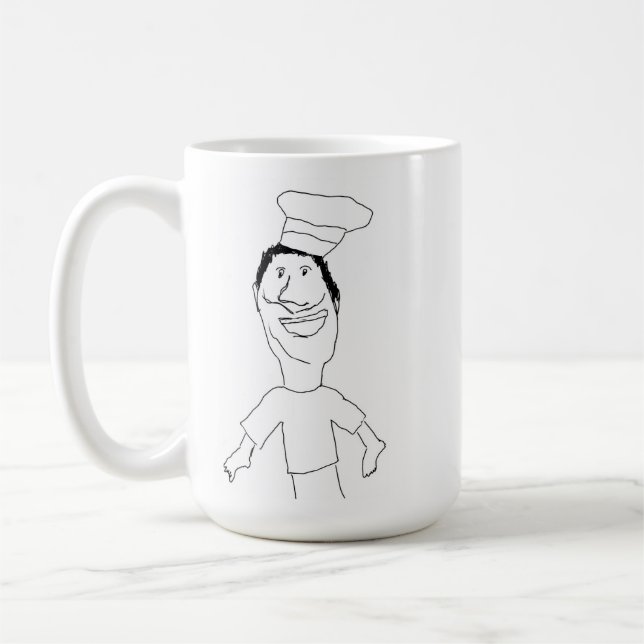 Klottermugg - han önskade precis att göra Pizza Kaffemugg (Vänster)