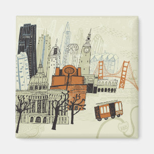 KlotterSan Francisco plats Magnet