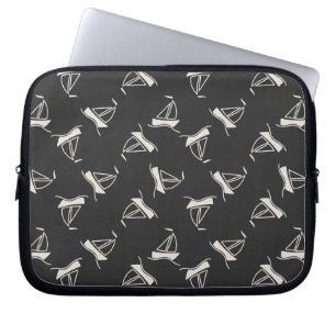 Klottersegelbåtmönster Laptop Fodral