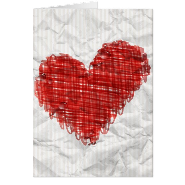 Klottra hjärtakortet hälsningskort (Framsidan)