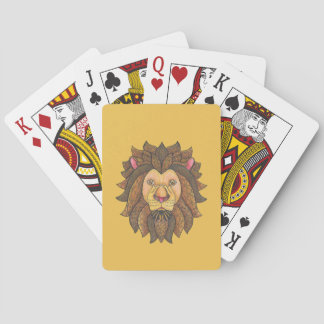 Klottrade lejona leka kort spel kort