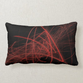 Klottrar rött på svart lumbarkudde