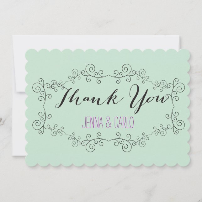 klottret virvlar runt tackar dig tack kort (Framsida)