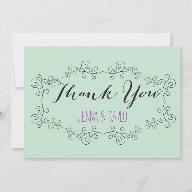 klottret virvlar runt tackar dig tack kort (Framsida)