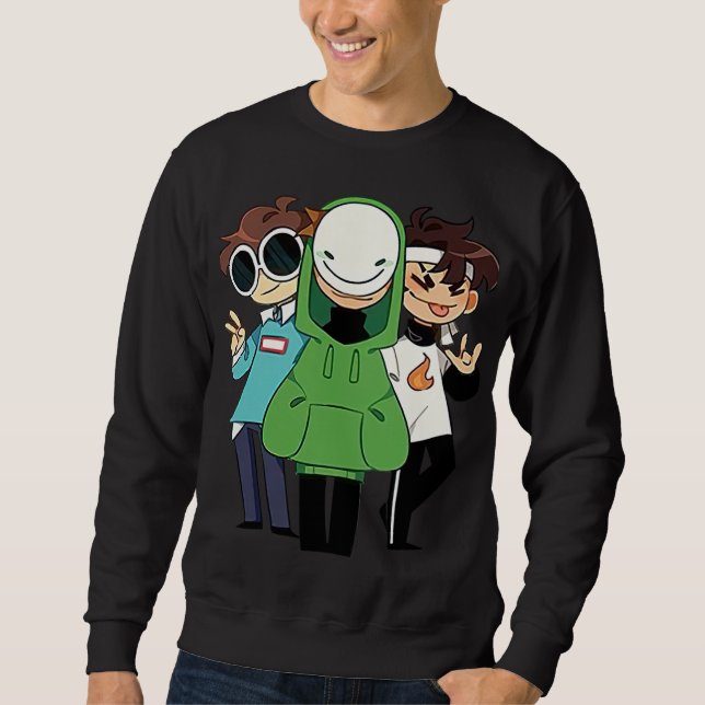 Kloudave Dream SMP Hoodie Unisex Dream Merch Lång Ärmad Tröja (Framsida)