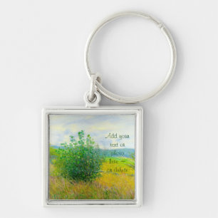 Klough Farm Keychain Fyrkantig Silverfärgad Nyckelring