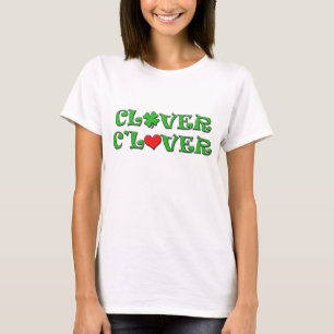 Klöver C'Älskare {4 löv Klöver & Heart} Shirt Tröja