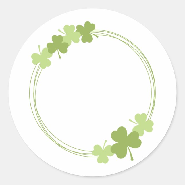 Klöver Circle Runt Klistermärke (Framsida)