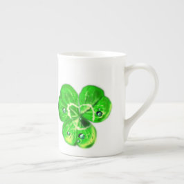 Klöver Dew Droppar Mugg - Fresh Morgon Benporslin Mugg